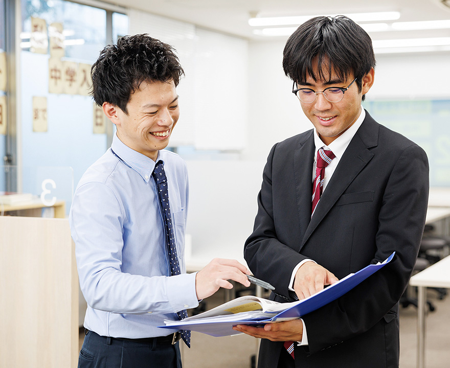 M.K.さん 授業内容相談の様子